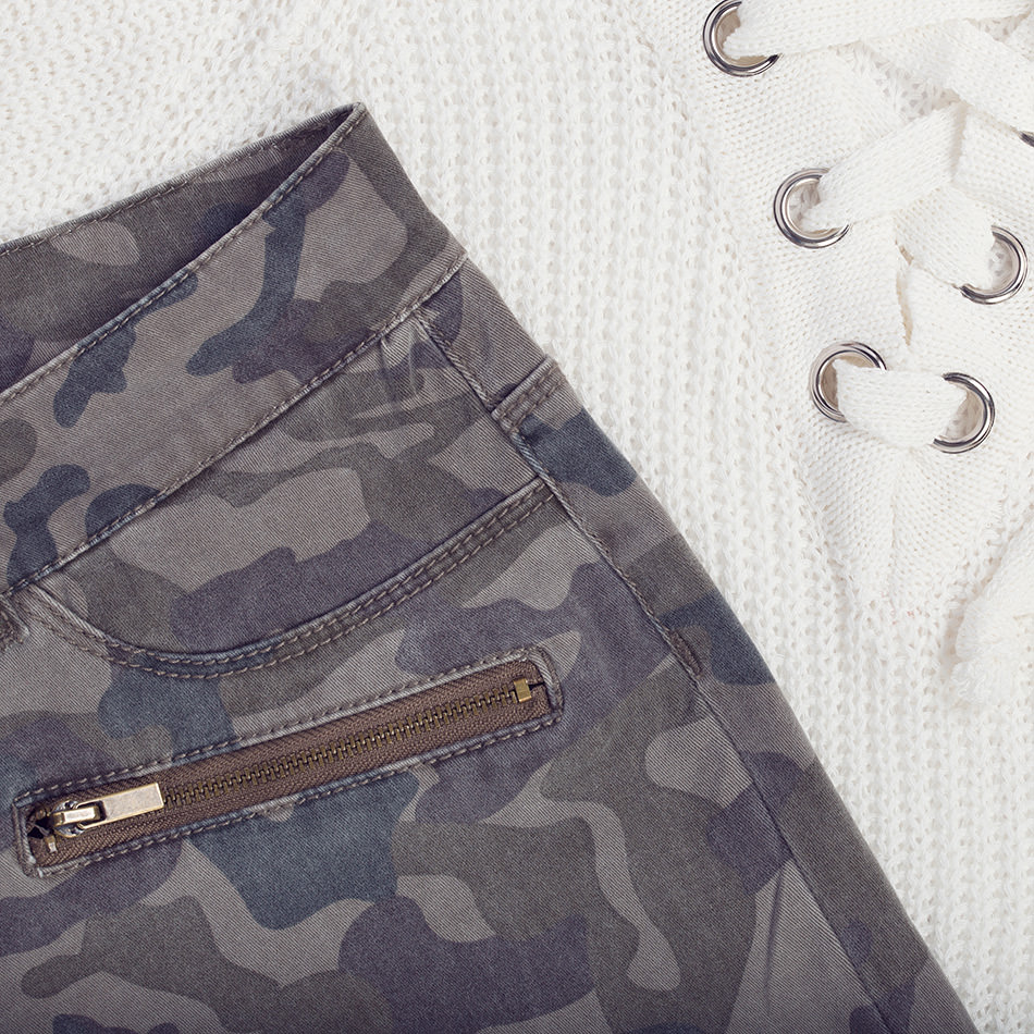 Silver Icing Fearless Camo Pants