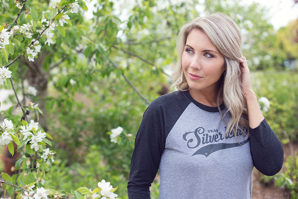 Silver Icing Baseball Tee