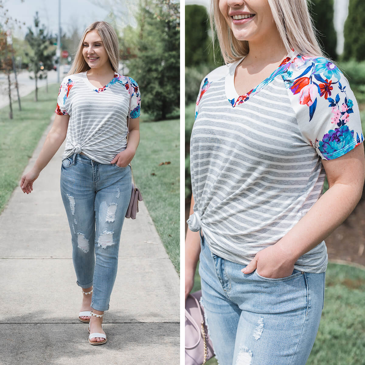 Silver Icing Name It to Win Spotlight: Floral Striped Tee